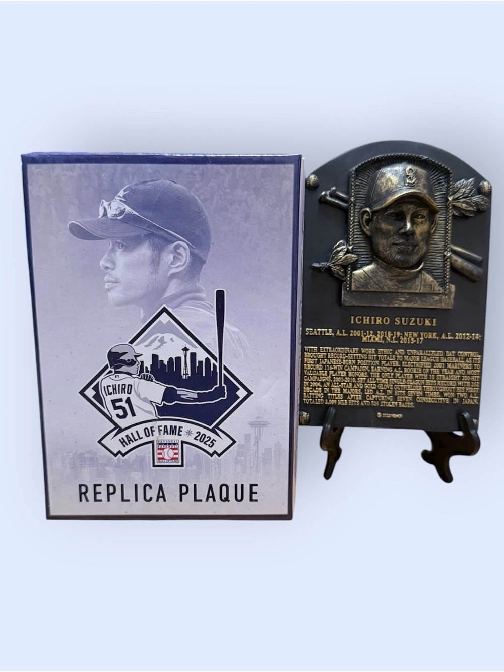 NIB 2025 Ichiro Suzuki Hall of Fame Replica Plaque SGA Seattle Mariners